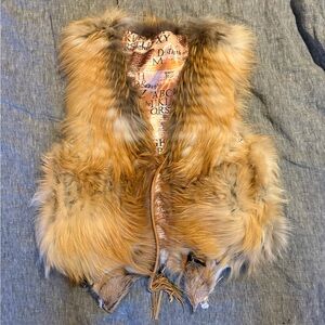 Genuine Red Fox Fur Vest Vintage